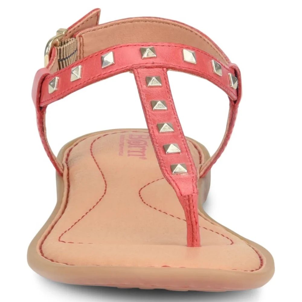 Born Adana Studded Leather Sandals orange Summer Flip Flops Studs - Picture 5 of 7